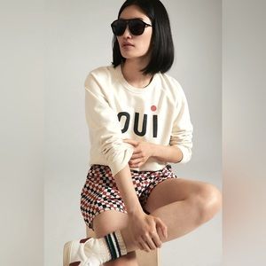 Clare V Oui sweatshirt NWT size Small, white